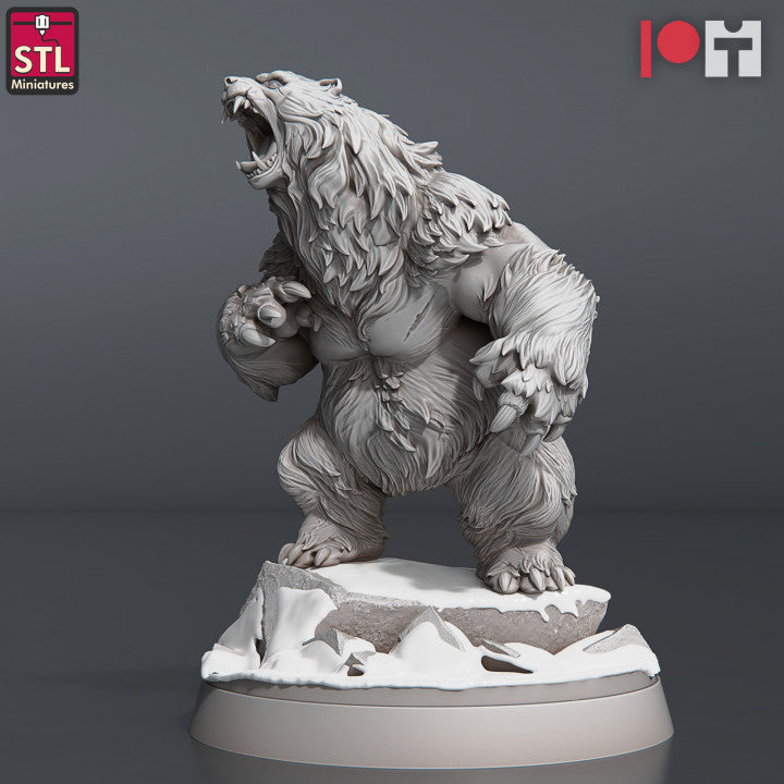 Dungeons & Dragons - STL Miniatures - Bears Set (3 Figurer)