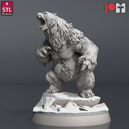 Dungeons & Dragons - STL Miniatures - Bears Set (3 Figurer)