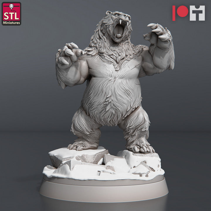 Dungeons & Dragons - STL Miniatures - Bears Set (3 Figurer)
