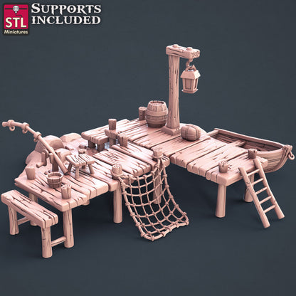 Dungeons & Dragons - STL Miniatures - Boat Builder Set