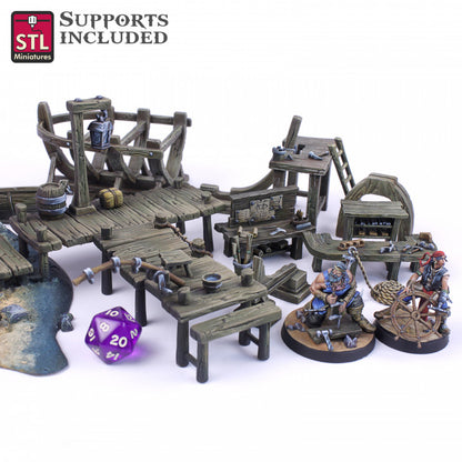Dungeons & Dragons - STL Miniatures - Boat Builder Set