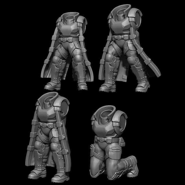 Wargames - Stationforge - GrimGuard - Delta Squad (5 Figurer)