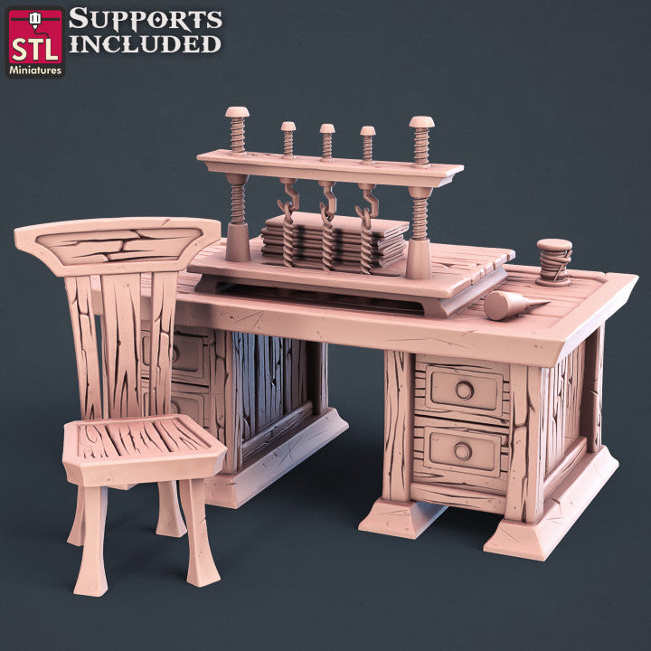 Dungeons & Dragons - STL Miniatures - Bookbinder Set