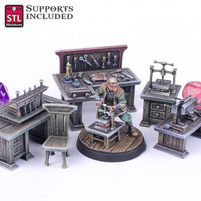Dungeons & Dragons - STL Miniatures - Bookbinder Set