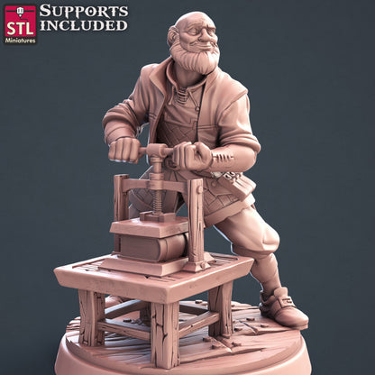 Dungeons & Dragons - STL Miniatures - Bookbinder Set