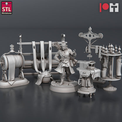 Dungeons & Dragons - STL Miniatures - Bugbear Fabric Seller Set