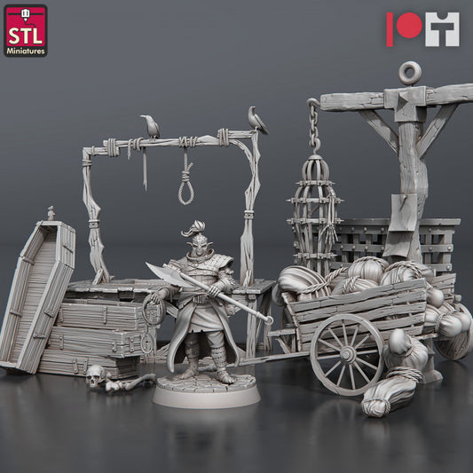 Dungeons & Dragons - STL Miniatures - Bugbear Hangman Set