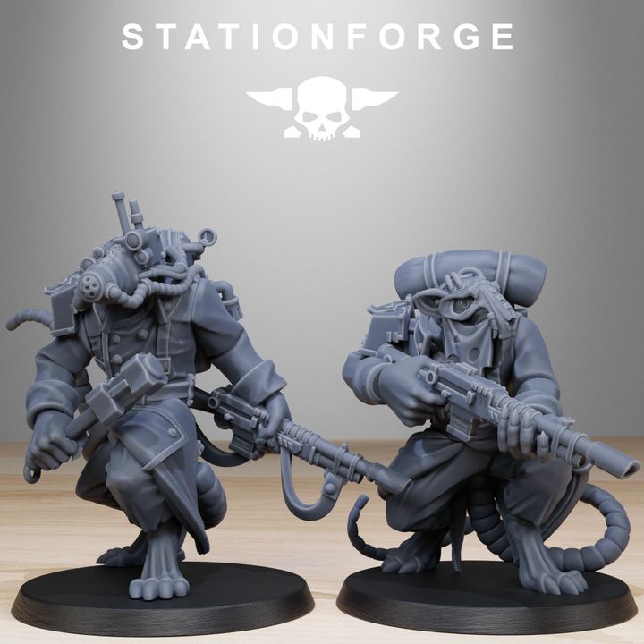 Wargames - Stationforge - GrimGuard - Raticus Squad (10 Figurer)