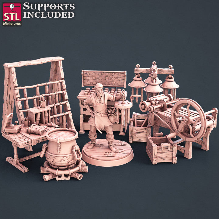 Dungeons & Dragons - STL Miniatures - Candle Maker Set