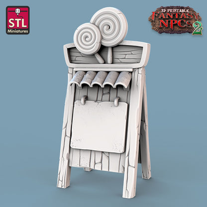 Dungeons & Dragons - STL Miniatures - Candy Seller Set