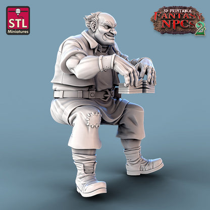 Dungeons & Dragons - STL Miniatures - Card Players Set