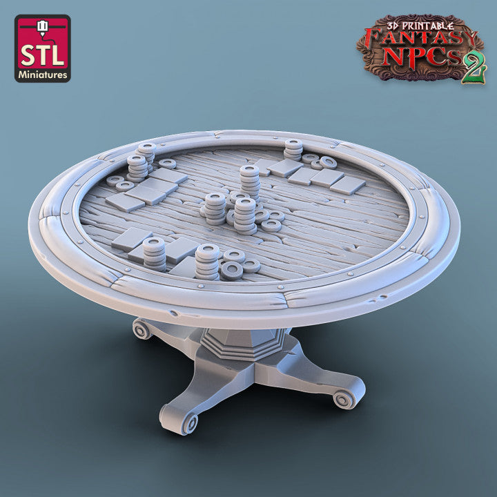 Dungeons & Dragons - STL Miniatures - Card Players Set