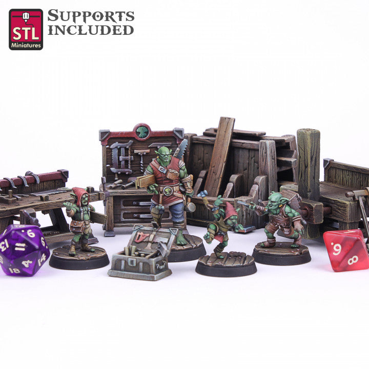 Dungeons & Dragons - STL Miniatures - Carpenter Set