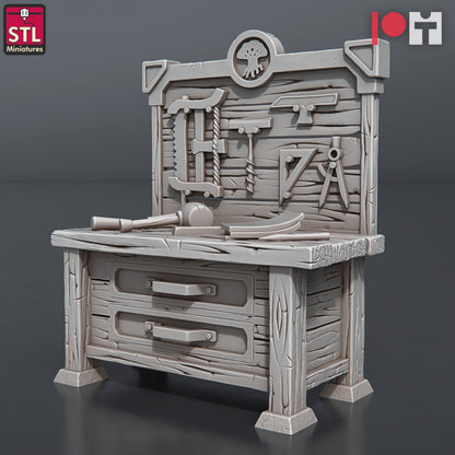 Dungeons & Dragons - STL Miniatures - Carpenter Set