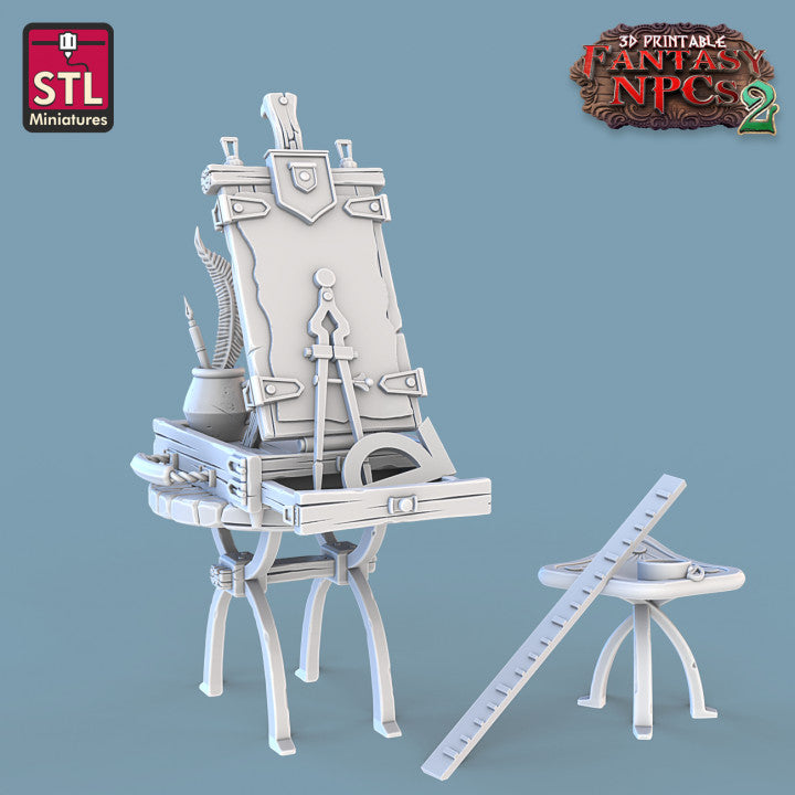 Dungeons & Dragons - STL Miniatures - Cartographers Set