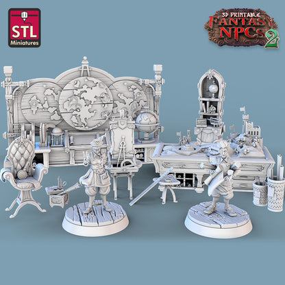 Dungeons & Dragons - STL Miniatures - Cartographers Set