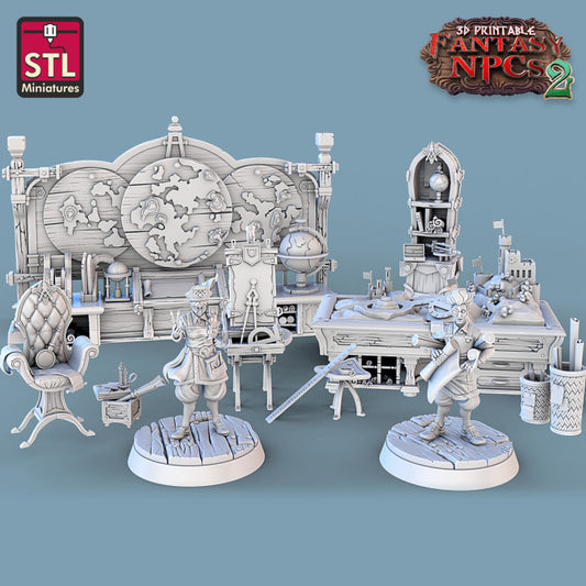 Dungeons & Dragons - STL Miniatures - Cartographers Set