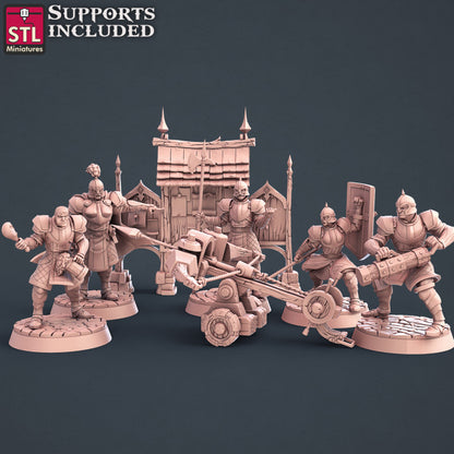 Dungeons & Dragons - STL Miniatures - City Guards Set