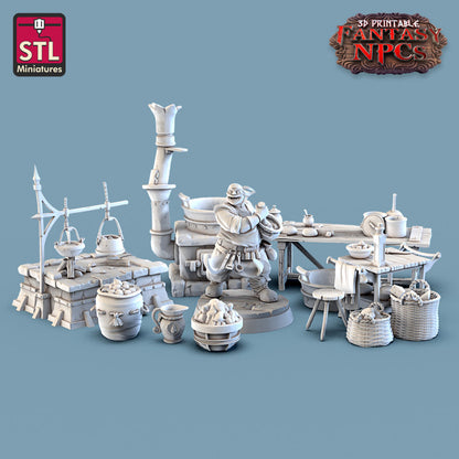 Dungeons & Dragons - STL Miniatures - Cook Set