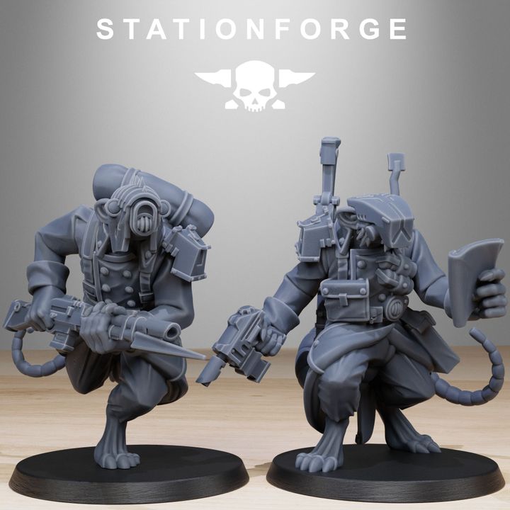 Wargames - Stationforge - GrimGuard - Raticus Squad (10 Figurer)