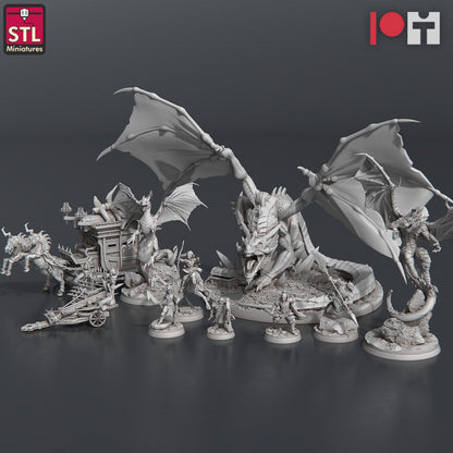 Dungeons & Dragons - STL Miniatures - Dragon Hunters Set