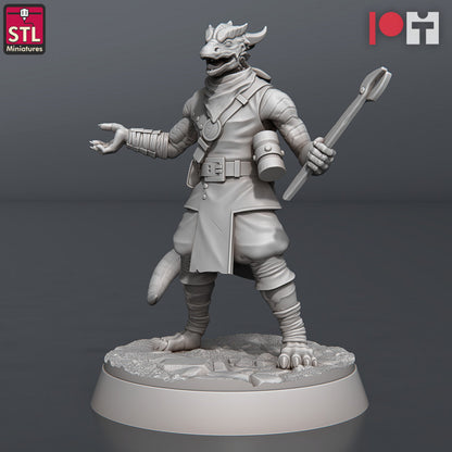 Dungeons & Dragons - STL Miniatures - Dragonborn Blacksmith Set