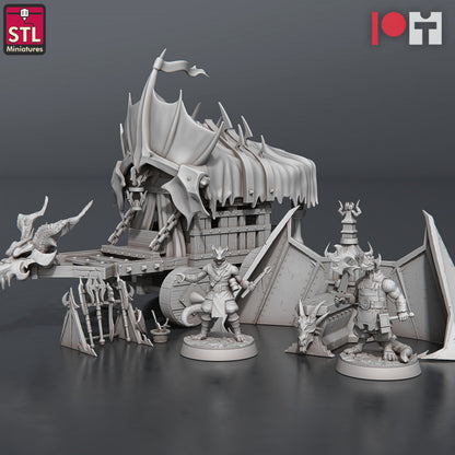Dungeons & Dragons - STL Miniatures - Dragonborn Blacksmith Set