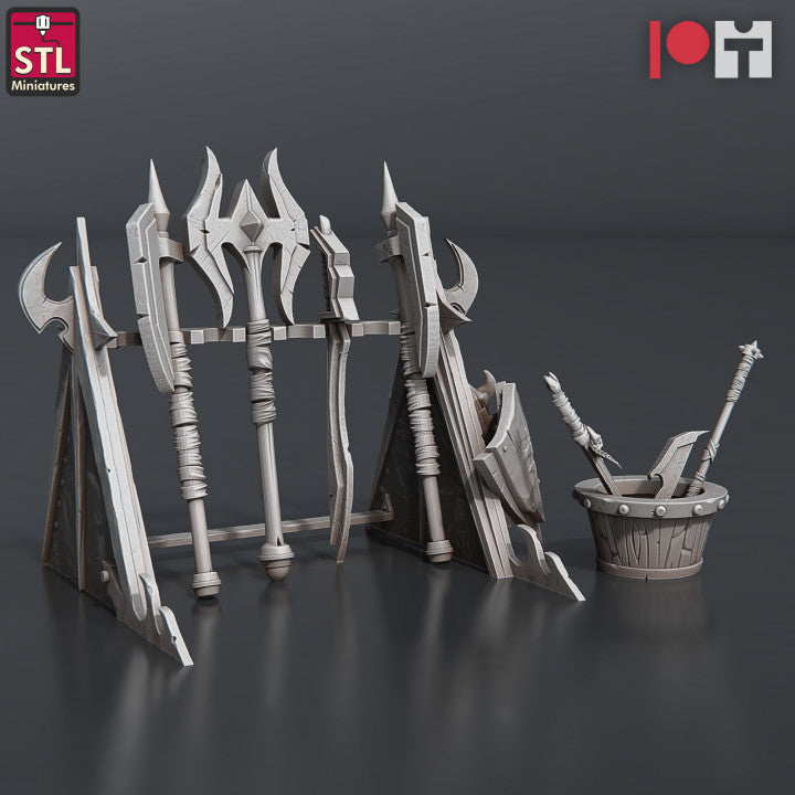Dungeons & Dragons - STL Miniatures - Dragonborn Blacksmith Set