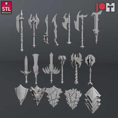 Dungeons & Dragons - STL Miniatures - Dragonborn Blacksmith Set
