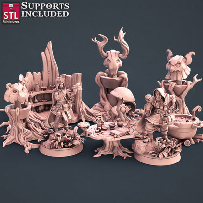 Dungeons & Dragons - STL Miniatures - Druid Set