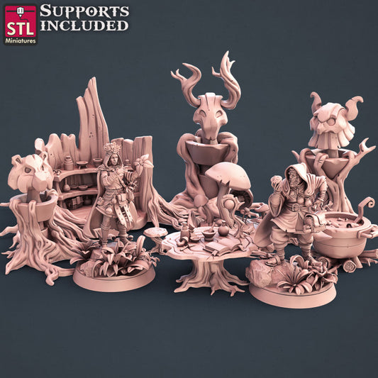Dungeons & Dragons - STL Miniatures - Druid Set