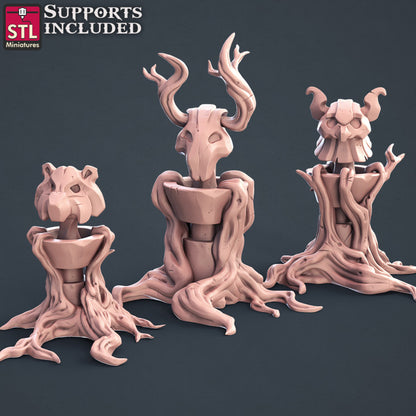 Dungeons & Dragons - STL Miniatures - Druid Set