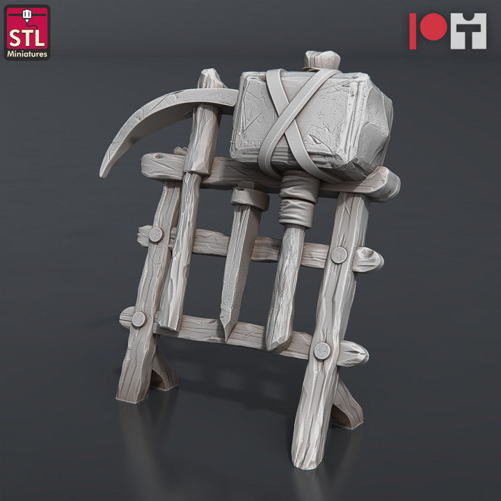 Dungeons & Dragons - STL Miniatures - Dwarven Camp Set