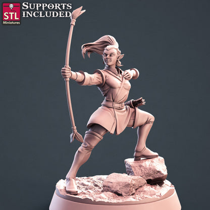 Dungeons & Dragons - STL Miniatures - Elf Archers Set