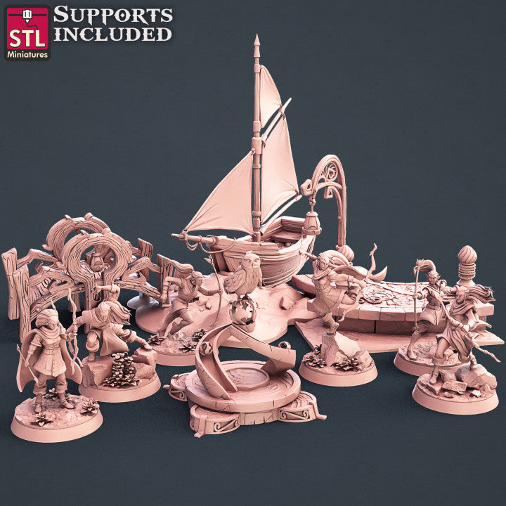 Dungeons & Dragons - STL Miniatures - Elf Archers Set
