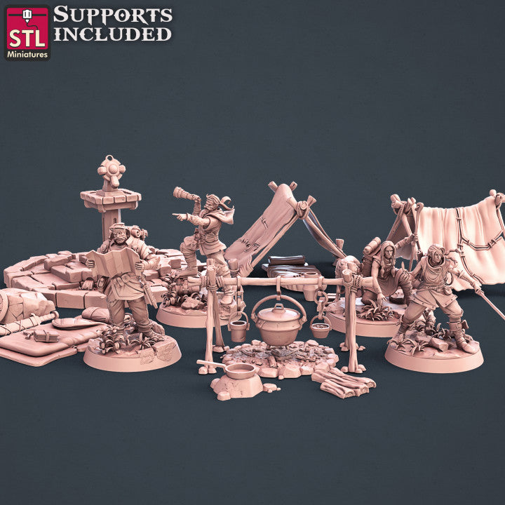 Dungeons & Dragons - STL Miniatures - Explorers Set