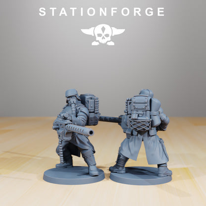 Wargames - Stationforge - GrimGuard - Armored Squad (5 Figurer)