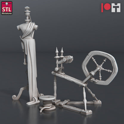 Dungeons & Dragons - STL Miniatures - Fabric Seller Set