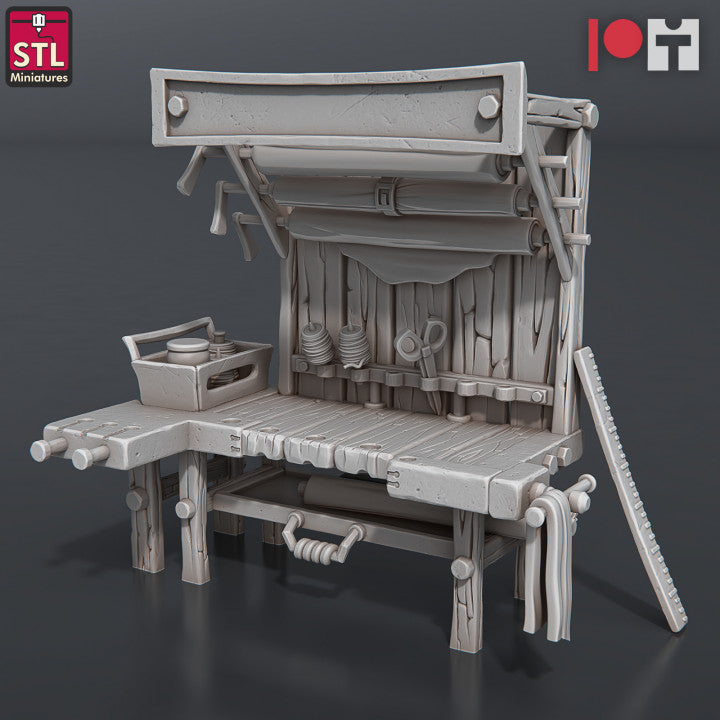 Dungeons & Dragons - STL Miniatures - Fabric Seller Set