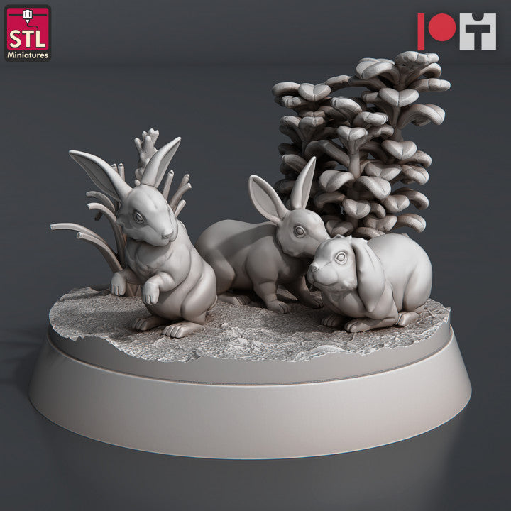 Dungeons & Dragons - STL Miniatures - Farm Animals (10 Figurer)