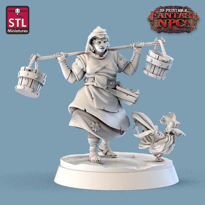 Dungeons & Dragons - STL Miniatures - Farmer Set