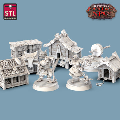 Dungeons & Dragons - STL Miniatures - Farmer Set
