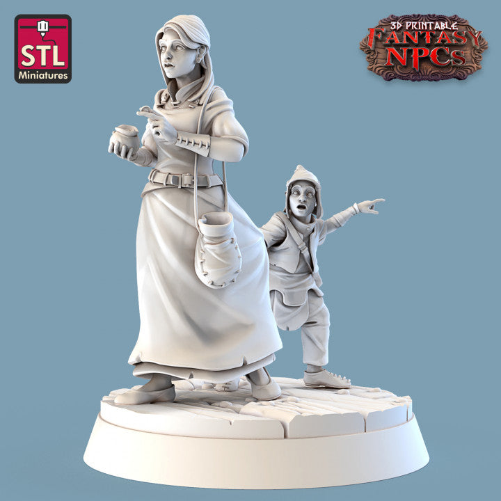 Dungeons & Dragons - STL Miniatures - NPCs (10 Figurer)