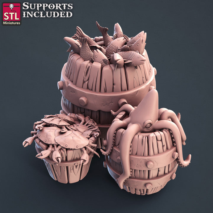 Dungeons & Dragons - STL Miniatures - Fisherman Set