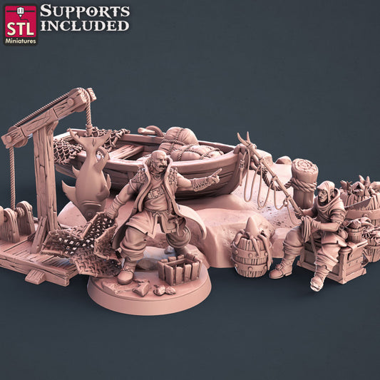 Dungeons & Dragons - STL Miniatures - Fisherman Set