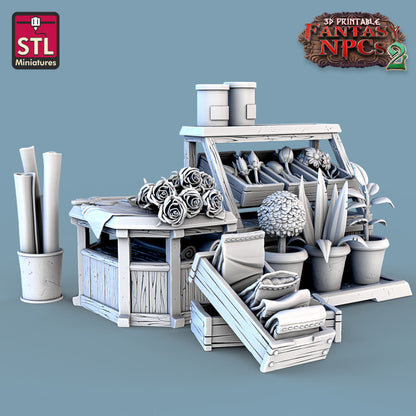 Dungeons & Dragons - STL Miniatures - Florist Set