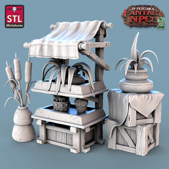 Dungeons & Dragons - STL Miniatures - Florist Set