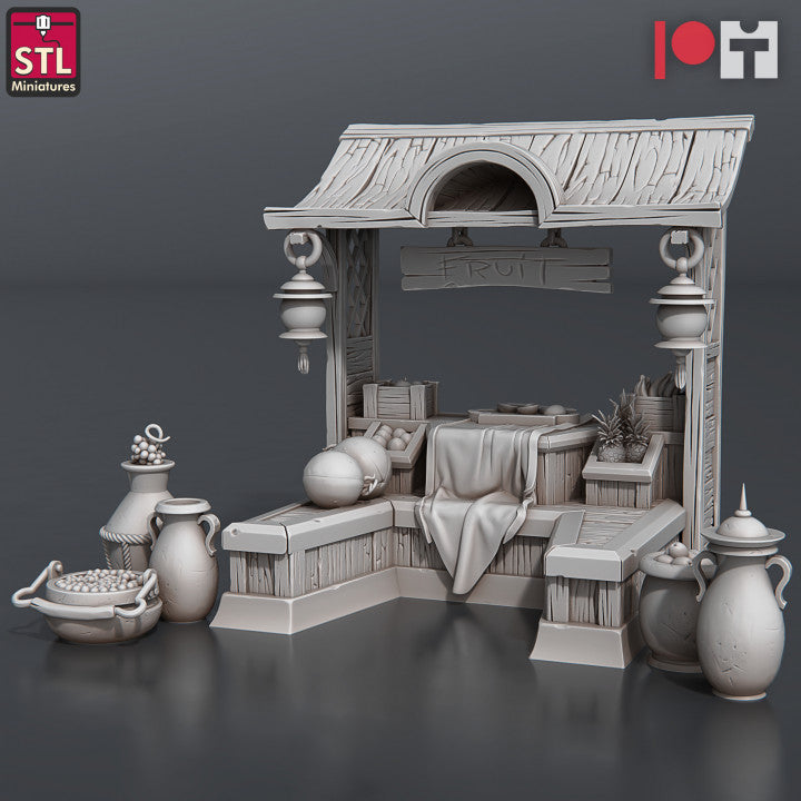 Dungeons & Dragons - STL Miniatures - Food Vendors Set