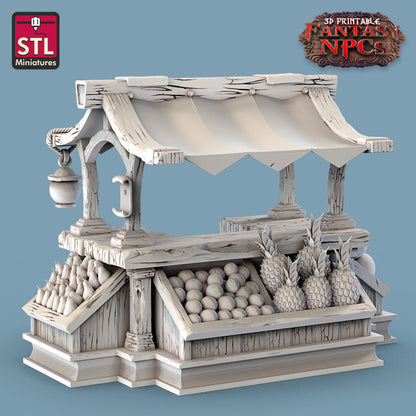 Dungeons & Dragons - STL Miniatures - Fruit Seller Set