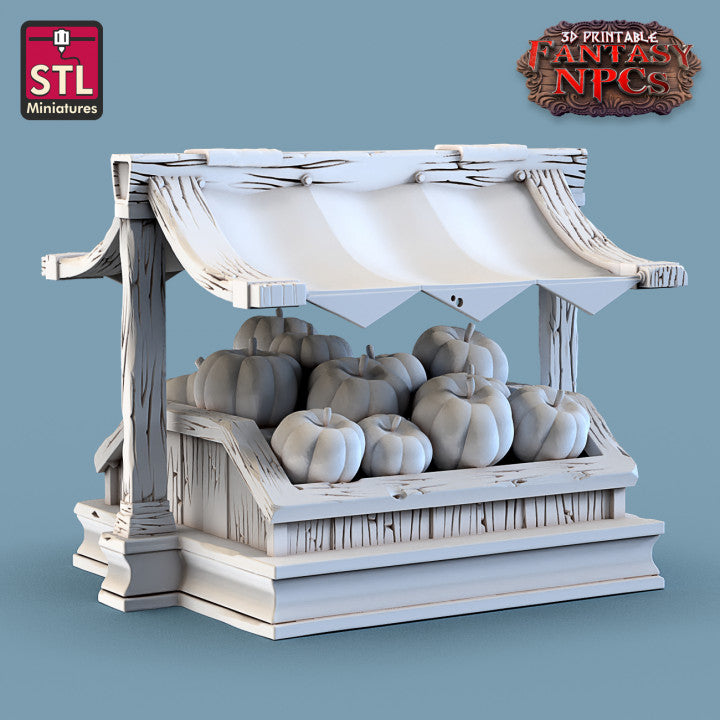 Dungeons & Dragons - STL Miniatures - Fruit Seller Set